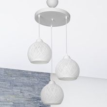 Modelight Yumak Beyaz Plastik 3'lü Çember Avize