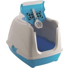 Moderna 50x39x37 cm Mavi Flip Cat Kapalı Kedi Tuvaleti