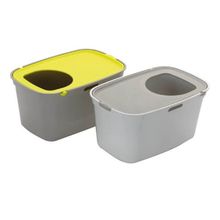 Moderna Top Cat 39x59x38 cm Gri Sarı Kapalı Kedi Tuvaleti