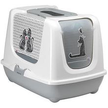 Moderna Trendy 50 cm Love Desenli Kapalı Kedi Tuvaleti