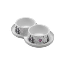 Moderna Trendy Love 2x350 ml Beyaz 2'li Mama Su Kabı