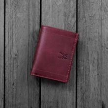 Modica Ravenna Hakiki Deri Kimlik Bölmeli Minimalist Slim Bordo Erkek Cüzdan