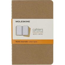 Moleskine Chaier Çizgili Cep Boy 9x14 cm 64 Sayfa Kraft 3'lü Günlük Defter