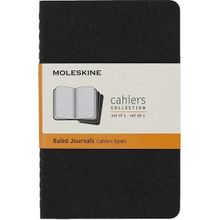 Moleskine Chaier Çizgili Cep Boy 9x14 cm 64 Sayfa Siyah 3'lü Günlük Defter