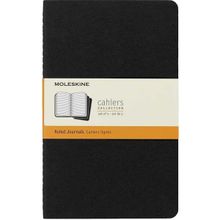 Moleskine Chaier Çizgili L Boy 13x21 cm 80 Sayfa Siyah 3'lü Günlük Defter