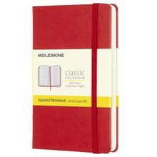 Moleskine MM712R Kırmızı Kareli Cep Boy Sert Kapaklı Defter
