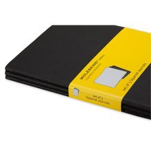 Moleskine QP312 Cahier Siyah Kareli Cep Boy 3'lü Defter