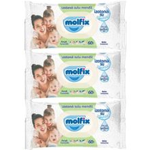 Molfix Ferah Temizlik İzotonik Sulu 3x60 180 Yaprak Islak Mendil