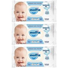 Molfix Hassas Ciltler İzotonik Sulu 3x60 180 Yaprak Islak Mendil