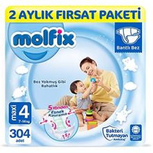 Molfix No:4 Maxi 304 Adet Bebek Bezi