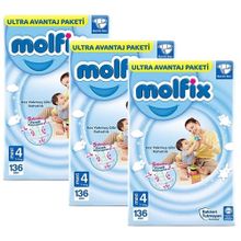 Molfix No:4 Maxi 408 Adet Bebek Bezi