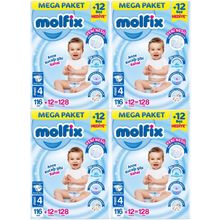 Molfix No:4 Maxi 512 Adet Bebek Bezi