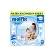 Molfix No:4+ Maxi Plus 96 Adet Bebek Bezi