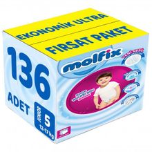 Molfix No:5 Junior 136 Adet Külot Bebek Bezi