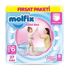 Molfix No:6 XLarge 37 Adet Külot Bebek Bezi