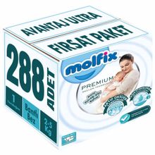 Molfix Premium No:1 Yenidoğan 288 Adet Bebek Bezi