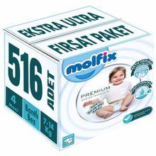 Molfix Premium No:4 Maxi 516 Adet Bebek Bezi