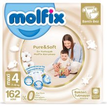Molfix Pure&Soft No:4 Maxi 162 Adet Bebek Bezi