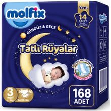 Molfix Tatlı Rüyalar No:3 Midi 168 Adet Bebek Bezi
