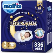Molfix Tatlı Rüyalar No:3 Midi 336 Adet Bebek Bezi