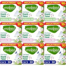 Molped Pure Soft 138 Adet Normal + 108 Adet Uzun + 90 Adet Gece Hijyenik Ped