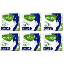 Molped Pure Soft Gece 6x6 Adet Ped