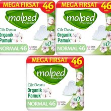 Molped Pure Soft Normal Süper 3x46 Adet Hijyenik Ped