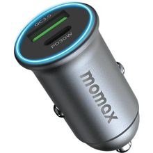 Momax UC18E Move 30W Dual Port Araç İçi Gri Şarj Cihazı