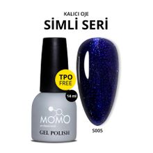 Momo Professional S005 Simli Safir Mavi 14 ml Kalıcı Oje