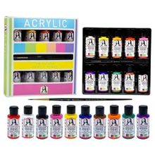 Monalisa Akrilik 10 Renk 40 ml+Fırça Set