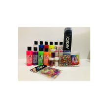 Monalisa Slime Yapma Seti 8 Renk 70ml Slime, 2 Adet Sıvı Boraks, Sim,renkli Lastik,renkli Köpük Ve Traş Köpük