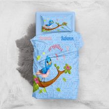Monohome Blue Chichk 3D Pamuk Saten Bebek Nevresim Takımı Seti