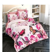 Monohome Butterfly 2 3D Pamuk Saten Çift Kişilik 200x220 cm Nevresim Takımı