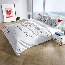 Monohome Cattleya Angel 3D Pamuk Saten Çift Kişilik Nevresim Takımı