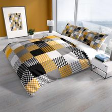 Monohome Cattleya Checkers 3d Pamuk Saten Çift Kişilik Nevresim Takımı