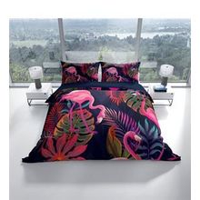 Monohome Cattleya Flamingo I 3D Pamuk Saten Çift Kişilik Nevresim Takımı