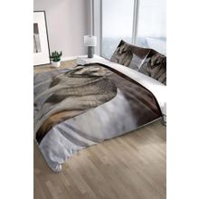 Monohome Cattleya Snow Wolf 3d Pamuk Saten Çift Kişilik Nevresim Takımı