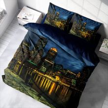 Monohome Dark City 3D Pamuk Saten Çift Kişilik 200x220 cm Nevresim Takımı