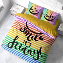 Monohome Friday Smile 3D Pamuk Saten Çift Kişilik 200x220 cm Nevresim Takımı