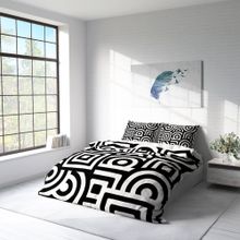 Monohome GeoMix 3D Pamuk Saten Çift Kişilik 200x220 cm Nevresim Takımı
