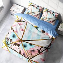 Monohome Goldline Flowers 3D Pamuk Saten Çift Kişilik 200x220 cm Nevresim Takımı