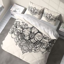 Monohome Gray Lines 3D Pamuk Saten Renkli Çift Kişilik 200x220 cm Nevresim Takımı