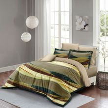 Monohome Harmony Brown 3D Pamuk Saten Çift Kişilik Nevresim Takım