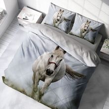 Monohome Horse 3D Pamuk Saten Çift Kişilik 200x220 cm Nevresim Takımı