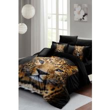 Monohome Leopard 3d Pamuk Saten Çift Kişilik Nevresim Takımı Seti