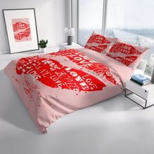 Monohome Love I 3D Pamuk Saten Çift Kişilik 200x220 cm Nevresim Takımı