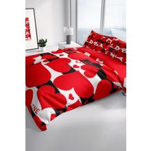 Monohome Love II 3D Pamuk Saten Çift Kişilik 200x220 cm Nevresim Takımı