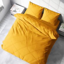 Monohome Lux Pamuk Ranforce Sarı Çift Kişilik Nevresim Takımı