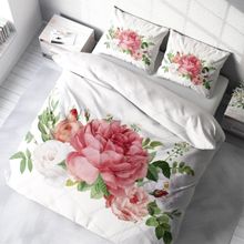 Monohome New Floral 3D Pamuk Saten Çift Kişilik 200x220 cm Nevresim Takımı