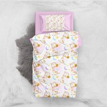 Monohome Pink Giraffe 3D Pamuk Saten Renkli Bebek 100x150 cm Nevresim Takımı